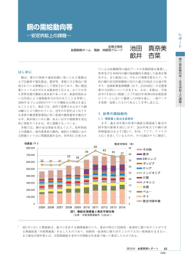 銅の需給動向等 - JOGMEC 独立行政法人石油天然ガス・金属鉱物資源