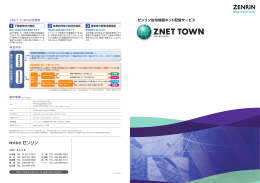 [商品カタログ]ZNET TOWN[ゼットネット タウン]（PDF）