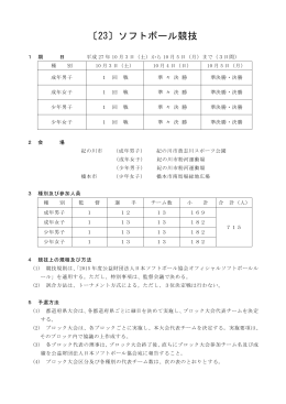 〔23〕ソフトボール競技 - 2015紀の国わかやま国体