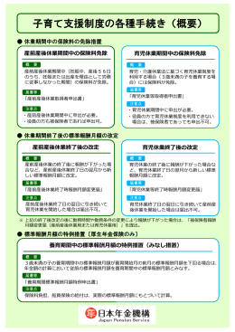 子育て支援制度の各種手続き（概要）（チラシ）