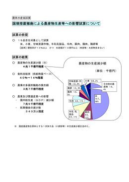 国境措置撤廃による農産物生産等への影響試算について