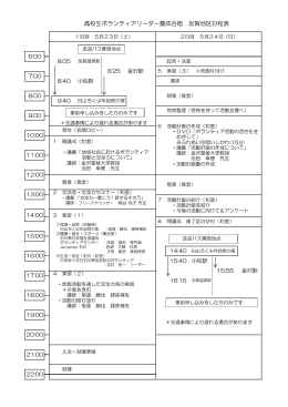 養成合宿のプログラムはこちら