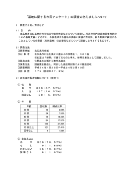 「墓地に関する市民アンケート」の調査のあらましについて