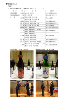 受賞酒リスト - 福岡県酒造組合
