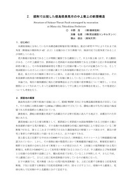 2. 掘削で出現した徳島県美馬市の中上衝上の断層