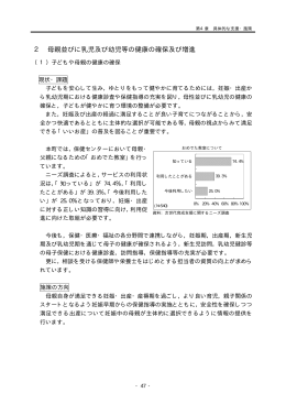 2 母親並びに乳児及び幼児等の健康の確保及び増進