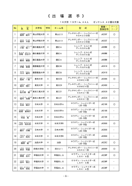 出場選手