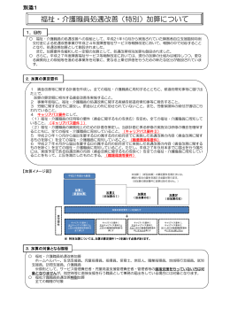 福祉・介護職員処遇改善（特別）加算について