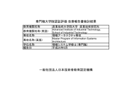 改善報告書検討結果 - JABEE