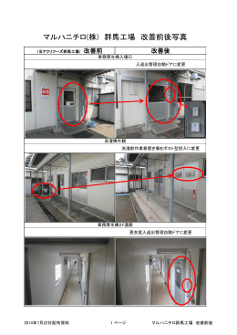 マルハニチロ(株) 群馬工場 改善前後写真