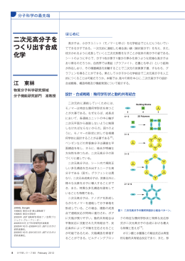 二次元高分子を つくり出す合成 化学