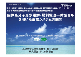 固体高分子形水電解・燃料電池一体型セル 固体高分子形水電解・燃料