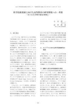 科学技術発展に向けた高等教育の研究環境への一考察