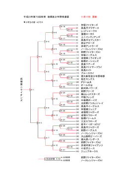 平成23年第70回秋季 板橋区少年野球連盟 11月17日 更新
