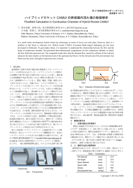 ハイブリッドロケット CAMUI の燃焼器内流れ場の数値