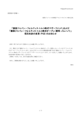 損保ジャパン－フォルティス・トルコ株式マザーファンド