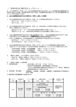自立支援医療所得区分チェックシート