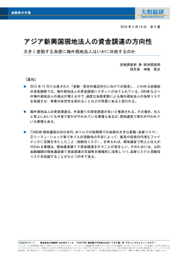 2014年02月14日リサーチ アジア新興国現地法人の資金