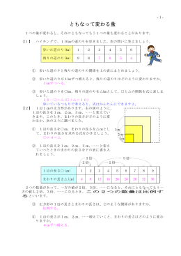 ともなって変わる量