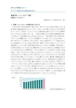 NPO 入門課題レポート 事業内容：ニューカマー支援 団体名：ママカマー
