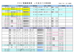 クロイ電機  発着 JR及びバス時刻表