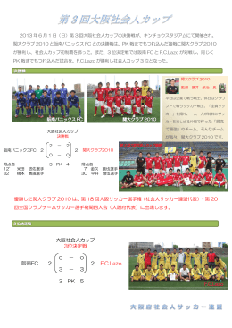 報告書 - 大阪サッカー協会/社会人