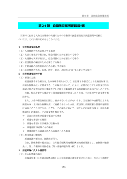第24 節 自衛隊災害派遣要請計画