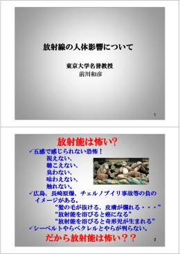放射能は怖い?