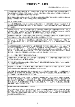 放射能アンケート意見