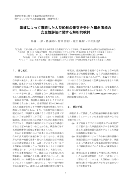 津波によって漂流した大型船舶の衝突を受けた鋼斜張橋の 安全性評価