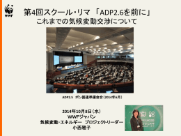 気候変動に関するこれまでの国際交渉について WWFジャパン 小西雅子