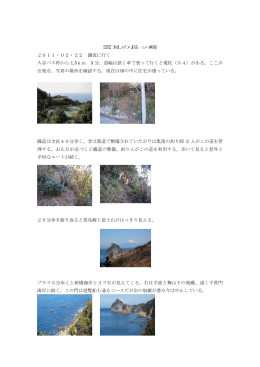 雲見の長ッ崎 2011・02・22 調査に行く 入谷バス停から 1,5km 5 分