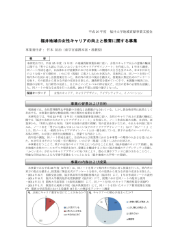 福井地域の女性キャリアの向上と教育に関する事業