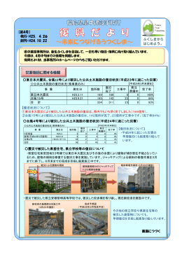 創刊：H24. 10. 22 ～未来につなげるうつくしま～