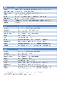 機種名 ES－A 外形寸法 540&times;378&times;1130H（突起部、専用台車含む）高