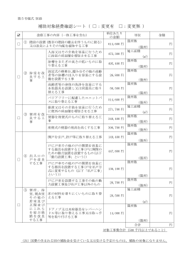第5号様式別添 補助対象経費確認シート（H27）（PDF形式：130KB）