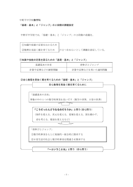 -1- 中野平中学校数学科 「基礎・基本」と「ジャンプ」の2段階の課題設定