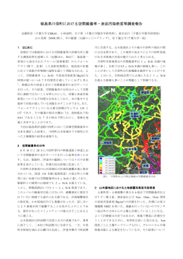 福島県川俣町における空間線量率・表面汚染密度等