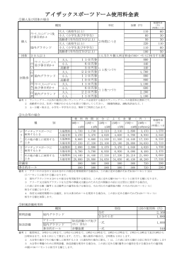 利用案内・料金表ダウンロード