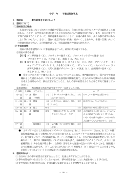 中学1年 学級活動指導案 1．題材名 夢や希望を大切にしよう 2．題材