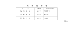 県 政 功 労 者