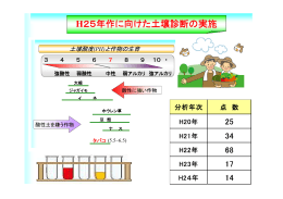 H25年作対応土壌分析結果と解説