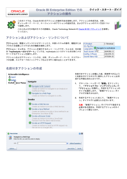 Oracle BI Enterprise Editionでのアクションの操作