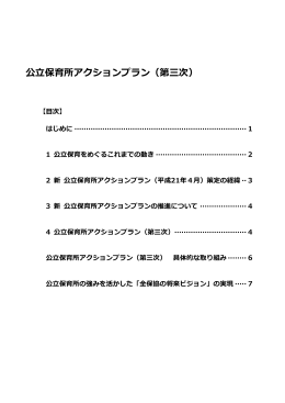公  保育所アクションプラン（第三次）