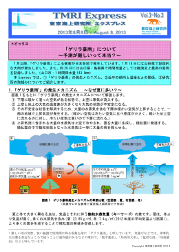 「ゲリラ豪雨」について ～予測が難しいって本当？～
