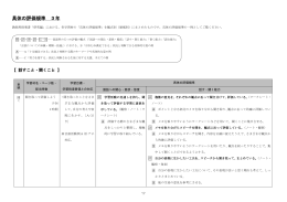 具体の評価規準 3年