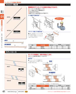 樹脂製ボックス 4mmバー埋込用 スタットエース