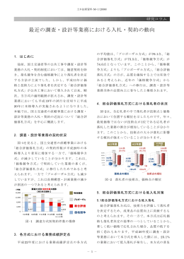 最近の調査・設計等業務における入札・契約の動向