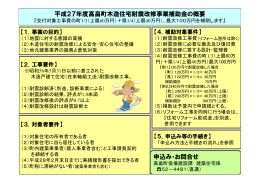 平成27年度高畠町木造住宅耐震改修事業補助金の概要