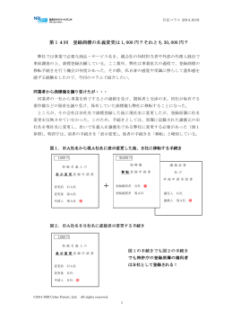 第14回 登録商標の名義変更は 1,000 円？それとも 30,000 円？